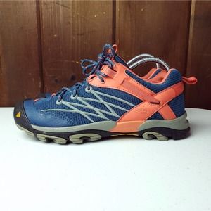 Keen Marshall low top lace up hiking shoes peach blue size 8.5